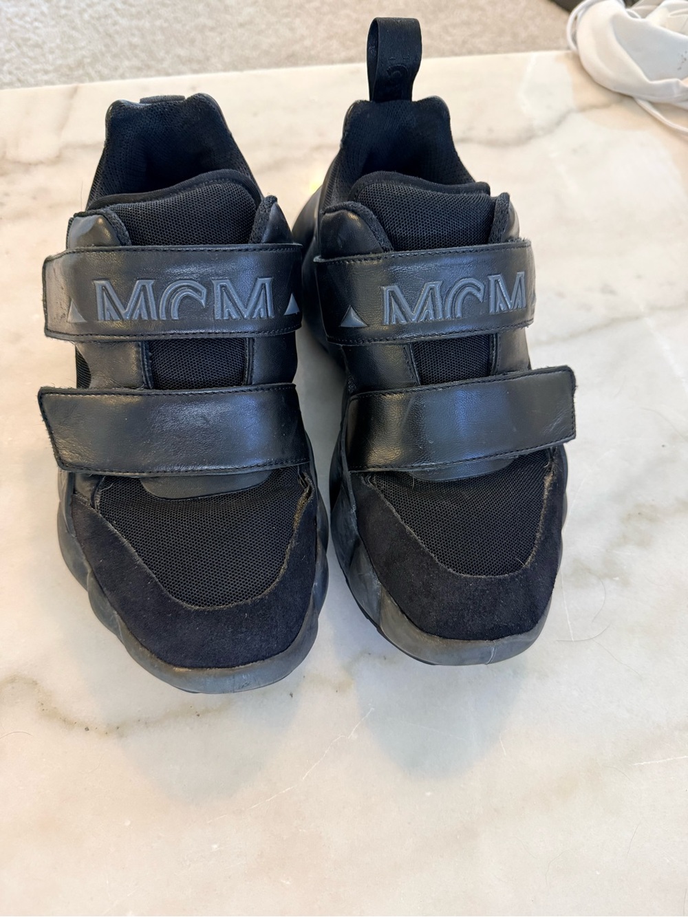 MCM Women’s Black Slip-On Velcro Sneakers